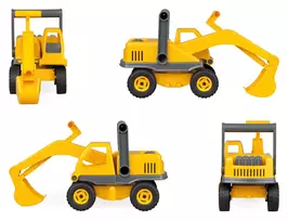 traktoriu modeliukai - Lena EcoActives Excavator Yellow 04211 - 5 nuotrauka