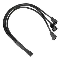 fan - Kolink 1-3 PWM Fan Splitter Cable 35 cm, nertas, Juodas (Black) - 2 nuotrauka