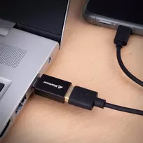 usb 3 a to usb a - Sharkoon USB 3.2 Gen 1 Adapteris OfficePal, USB-A > USB-C / USB-C > USB-A (juodas, 2er Set) - 2 nuotrauka