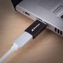 usb 3 a to usb a - Sharkoon USB 3.2 Gen 1 Adapteris OfficePal, USB-A > USB-C / USB-C > USB-A (juodas, 2er Set) - 4 nuotrauka