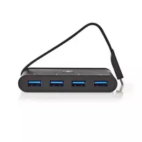 usb c 3 2 gen 2 kabelis - Nedis USB adapteris USB 3.2 Gen 1 USB Type-C™ 4x USB Type-A, juodas - 3 nuotrauka