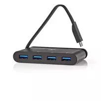 usb c 3 2 gen 2 kabelis - Nedis USB adapteris USB 3.2 Gen 1 USB Type-C™ 4x USB Type-A, juodas - 4 nuotrauka
