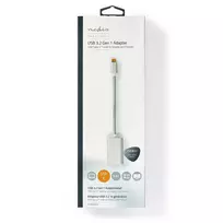 displayport 2.0 kabelis laidas - Nedis USB adapteris | USB 3.2 Gen 1 | USB-C™ jungtis | DisplayPort lizdas | energijos tiekimas | 0,20 m | apvalus | Paauksuotas | Pintas / nailonas | sidabras | V - 3 nuotrauka
