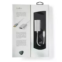 displayport 2.0 kabelis laidas - Nedis USB adapteris | USB 3.2 Gen 1 | USB-C™ jungtis | DisplayPort lizdas | energijos tiekimas | 0,20 m | apvalus | Paauksuotas | Pintas / nailonas | sidabras | V - 6 nuotrauka