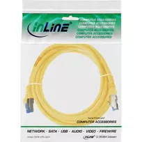 tinklo kabelis 2m - InLine Patch kabelis sieciowy Cat.6A, S/FTP (PiMf), 500MHz, geltona, 2m (76802Y) - 2 nuotrauka