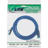 tinklo kabelis 2m - InLine Patch kabelis sieciowy Cat.6A, S/FTP (PiMf), 500MHz, mėlyna, 2m (76802B) - 2 nuotrauka