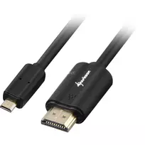 hdmi kabelis 5m - Sharkoon cable HDMI -> micro HDMI 4K juodas 1.5m - A-D - 2 nuotrauka