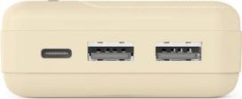 power bank 20000mah - Hama Power Pack Pocket 20, 20000 mAh, 2x USB-A, smėlio - 2 nuotrauka