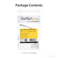 adapteriai vga - StarTech USB-C TO VGA ADAPTERIS - Baltas/. - 4 nuotrauka