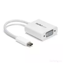 adapteriai vga - StarTech USB-C TO VGA ADAPTERIS - Baltas/. - 9 nuotrauka