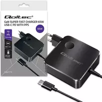 pd pps ikroviklis - Qoltec GaN 65W USB-C PD PPS įkroviklis 5-21V 3-3.25A - 2 nuotrauka