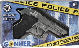 zaislinis ginklas - Gonher metalinis policijos pistoletas 45/0 - 2 nuotrauka