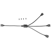 rgb sakotuvas - Kabelis EK Water Blocks EK-Loop D 3 pin, 3 pin, 0.3 m, juoda - 2 nuotrauka