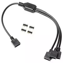rgb sakotuvas - Kabelis EK Water Blocks EK-Loop D 3 pin, 3 pin, 0.3 m, juoda - 3 nuotrauka