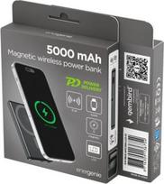 powerbank 20w - Gembird PB05-WPC15M-LCD-01 5000mAh 15W belaidis magnetinis power bank su LCD, juodas - 2 nuotrauka