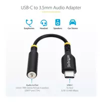 usb c 3.5mm - StarTech USB-C to 3.5mm Audio Adapter Juodas (Black) - 5 nuotrauka