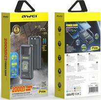 power bank 20000mah 22.5w - Awei P99K, 20000mAh, 22.5W, juodas (black) - 2 nuotrauka