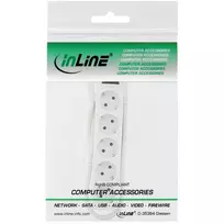ilgintuvas 1.5m - InLine Power Cord 5 Outlet 1.5m White - 2 nuotrauka