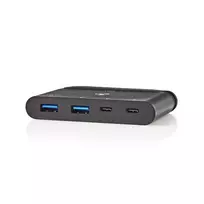 type 1 2 adapteris - Nedis USB adapteris USB 3.2 USB Type-C™ 2x USB Type-A / 2x USB Type-C™, juodas - 2 nuotrauka