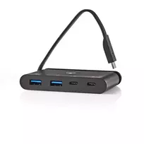 type 1 2 adapteris - Nedis USB adapteris USB 3.2 USB Type-C™ 2x USB Type-A / 2x USB Type-C™, juodas - 5 nuotrauka