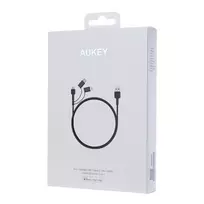 charging usb c 2m - Aukey Lightning Micro USB USB Type-C Cable2m Black CB-BAL5 - 3 nuotrauka