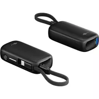 powerbank 20w - Goobay Power bank, 5000mAh, integruotas USB-C kabelis, 20W, juodas (black) - 4 nuotrauka