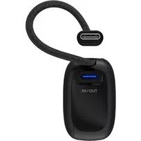 powerbank 20w - Goobay Power bank, 5000mAh, integruotas USB-C kabelis, 20W, juodas (black) - 5 nuotrauka