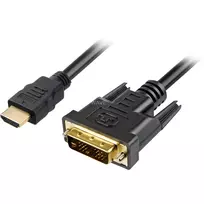 kabelis hdmi dvi - Sharkoon Adapteris HDMI -> DVI-D (18+1) juodas 3,0m - 2 nuotrauka