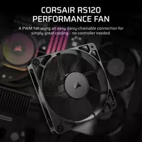 computer case - Corsair RS120 120mm Juodas (Black) - 4 nuotrauka