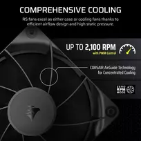 computer case - Corsair RS120 120mm Juodas (Black) - 9 nuotrauka