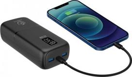 power bank 30000mah - Rebeltec P30 LCDPD, 30000mAh, 22.5W, juodas (black) - 3 nuotrauka