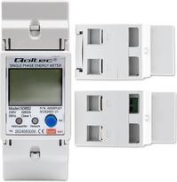 wi fi meter - Qoltec 50882 DIN bėgiui, Wi-Fi, TUYA, 230V, LCD - 2 nuotrauka