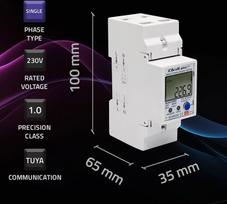 wi fi meter - Qoltec 50882 DIN bėgiui, Wi-Fi, TUYA, 230V, LCD - 6 nuotrauka