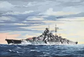 laivu modeliai - Revell Battleship Bismarck - 6 nuotrauka
