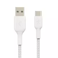 2m braided cable usb c usb a - Belkin Boost Braided USB To USB Type-C Cable 2m White - 3 nuotrauka