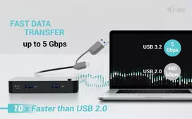 usb 3 0 hub - I-tec Universal KVM HUB 2x USB-C + 2x USB-A 3.0 Juodas (Black) - 4 nuotrauka
