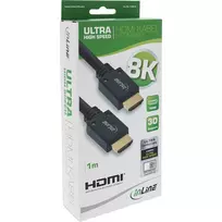 hdmi 2.1 kabelis - InLine HDMI Ultra High Speed 8K4K Cable 1m Black - 2 nuotrauka
