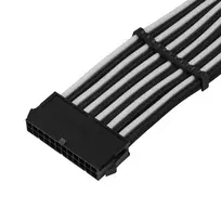 atx 24 pin cables - SilverStone SST-PP07E-MBBW ATX 24-Pin Extension Cable 300mm Juodas/Baltas (Black/White) - 3 nuotrauka
