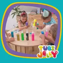 piesimo rinkinys - Tuban Tubi Jelly rinkinys su dinozaurais ir mini akvariumu TU3338, 6 spalvų - 6 nuotrauka