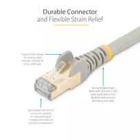 ethernet cable 5m - StarTech 6ASPAT5MGR CAT6a tinklo kabelis 5 m Pilka (Gray) - 5 nuotrauka