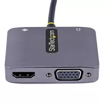 senukai vga hdmi - Adapteris StarTech USB-C - HDMI/VGA USB-C male, HDMI/VGA female, pilka - 8 nuotrauka