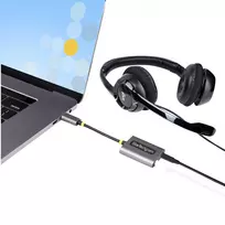 type c ausines - StarTech USB-C į 3.5mm ausinių adapteris Juodas (Black) - 2 nuotrauka