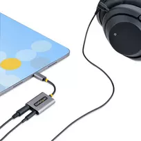 type c ausines - StarTech USB-C į 3.5mm ausinių adapteris Juodas (Black) - 3 nuotrauka
