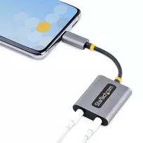 type c ausines - StarTech USB-C į 3.5mm ausinių adapteris Juodas (Black) - 4 nuotrauka