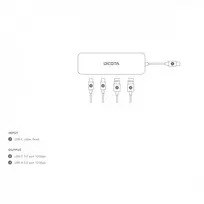 usb c 10gbps laidas - Dicota USB-C 4-in-1 didelės spartos šakotuvas 10Gbps - 2 nuotrauka