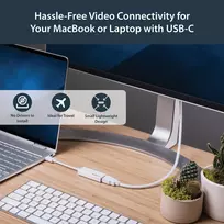adapteris usb to hdmi - Adapteris StarTech USB-C to HDMI USB Type-C, HDMI, 0.015 m, balta - 3 nuotrauka