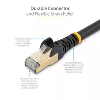 kabelis cat6 ethernet - StarTech.com 6ASPAT7MBK CAT6a Ethernet kabelis 7 m Juodas (Black) - 5 nuotrauka
