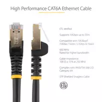 kabelis cat6 ethernet - StarTech.com 6ASPAT7MBK CAT6a Ethernet kabelis 7 m Juodas (Black) - 6 nuotrauka