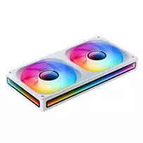 white 120mm fan - Jonsbo ZB-240WR 120mm ARGB Reverse Blade White 2 vnt. - 3 nuotrauka
