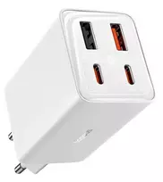 usb c 65w - Baseus GaN6 Pro greitas įkroviklis, 2xUSB-C + 2xUSB, 65W Baltas (White) - 3 nuotrauka